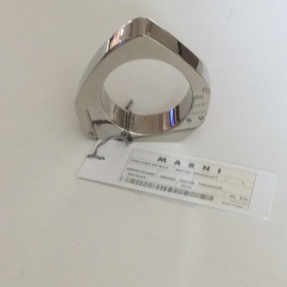 Marni silver metal bangle bracelet